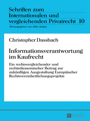 cover image of Informationsverantwortung im Kaufrecht